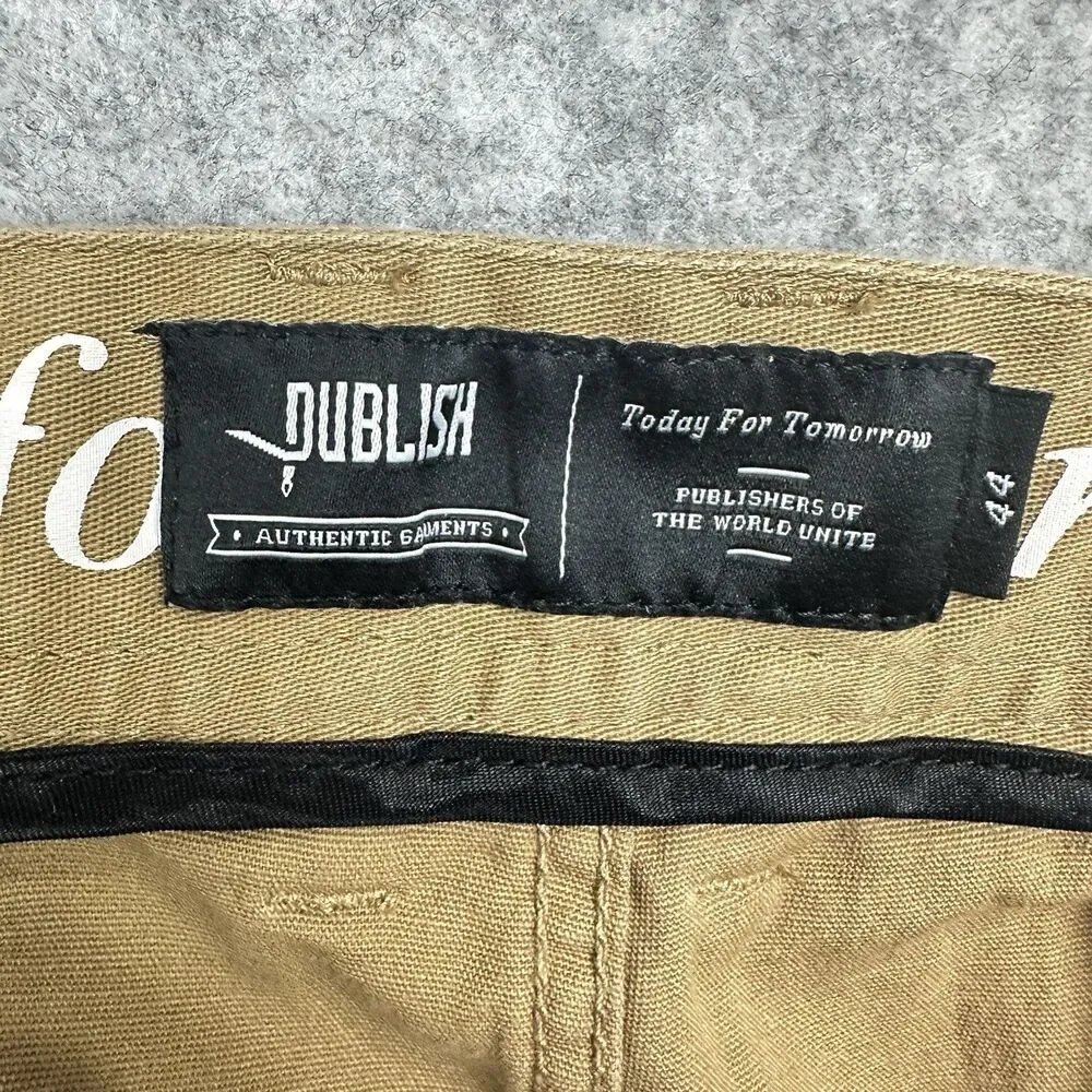 Publish Pants Mens Size 44 Tan Legacy Joggers Cotton Stretch Casual Preppy Logo